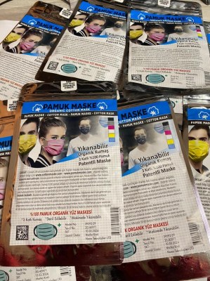 Masque stérile %100 organic-naturel coton 2 plis CE-ISO