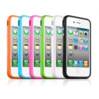 Coque Bumper TPU iPhone4/4S + Bouton Alu