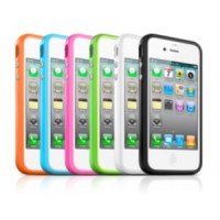 Coque Bumper TPU iPhone4/4S + Bouton Alu