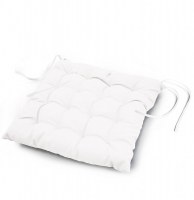 Assise matelassée - 40 x 40 cm - essentiel - blanc