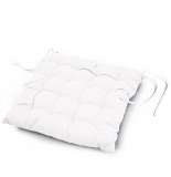 Assise matelassée - 40 x 40 cm - essentiel - blanc