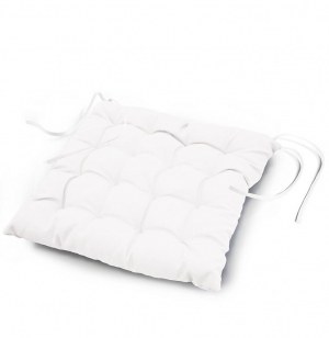 Assise matelassée - 40 x 40 cm - essentiel - blanc