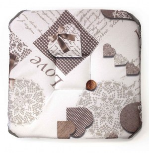 Galette - 4 rabats - 36 x 36 x 3.5 cm - cosy home