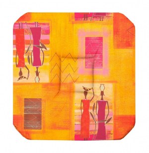 Galette - 4 rabats - 36 x 36 x 3.5 cm - polyester - epices