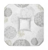 Galette - 4 rabats - 36 x 36 x 3.5 cm - polyester - barbara - naturel