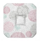 Galette - 4 rabats - 36 x 36 x 3.5 cm - polyester - barbara - poudre