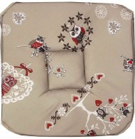 Galette - 4 rabats - 36 x 36 x 3.5 cm - polyester - chouetti - lin