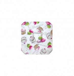 Galette - 4 rabats - 36 x 36 x 3.5 cm - polyester - délicieux