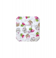 Galette - 4 rabats - 36 x 36 x 3.5 cm - polyester - délicieux