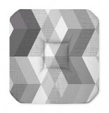 Galette - 4 rabats - 36 x 36 x 3.5 cm - polyester - ultragraphic - noi