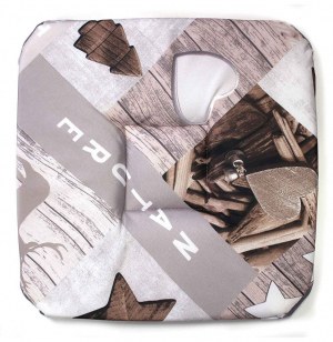 Galette - 4 rabats - 36 x 36 x 3.5 cm - polyester - altitude