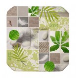 Galette - 4 rabats - 36 x 36 x 3.5 cm - polyester - equateur - vert