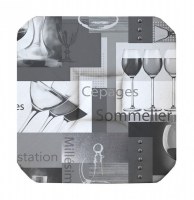 Galette - 4 rabats - 36 x 36 x 3.5 cm - polyester - sommelier