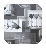 Galette - 4 rabats - 36 x 36 x 3.5 cm - polyester - sommelier