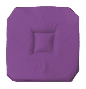 Galette - 4 rabats - 36 x 36 x 3.5 cm - essentiel - prune