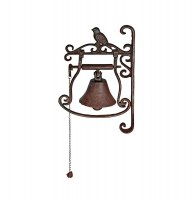 Sonnette oiseau - 21,3 x 10,8 x 35 cm - fonte - décoration de jardin