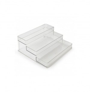 Organisateur 3 étages - 26 x 23,5 x 10,2 cm - plastique - transparent