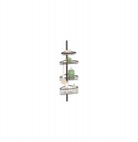 Etagère d'angle de douche - métal - noir