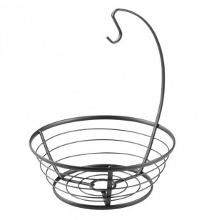 Corbeille à fruits - 25 x 33,5 cm - métal - noir