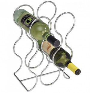 Porte bouteilles de vin - 23,5 x 16,5 x 35,5 cm - chrome