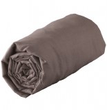 Drap housse 1 personne - 90 x 190 cm - jersey - ombre