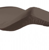 Drap housse 1 personne lina - 57 fils - 90 x 190 cm - noisette