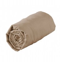 Drap housse 2 personnes jersy - 140 x 190 cm - jersey - terra