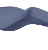 Drap housse 2 personnes lina - 57 fils - 140 x 190 cm - azur