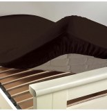 Drap housse 2 personnes lina - 57 fils - 140 x 190 cm - cacao