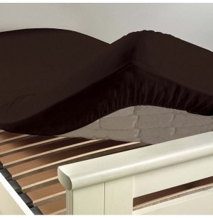 Drap housse 2 personnes lina - 57 fils - 140 x 190 cm - cacao