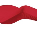 Drap housse 2 personnes lina - 57 fils - 140 x 190 cm - coquelicot