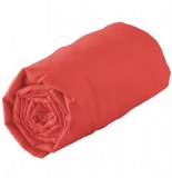 Drap housse 2 personnes lina - 57 fils - 140 x 190 cm - corail