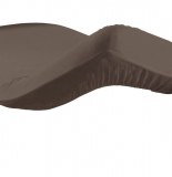 Drap housse 2 personnes lina - 57 fils - 140 x 190 cm - noisette