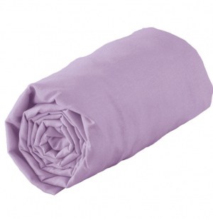 Drap housse 2 personnes jersy - 160 x 200 cm - jersey - lilas