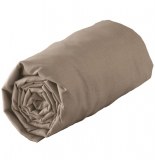 Drap housse 2 personnes jersy - 160 x 200 cm - jersey - terra
