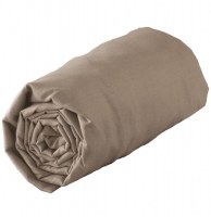 Drap housse 2 personnes jersy - 160 x 200 cm - jersey - terra