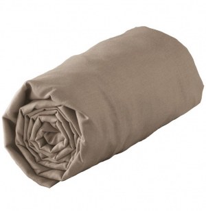 Drap housse 2 personnes jersy - 160 x 200 cm - jersey - terra