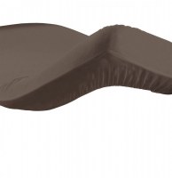 Drap housse 2 personnes lina - 57 fils - 160 x 200 cm - noisette