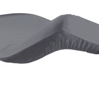 Drap housse 2 personnes lina - 57 fils - 180 x 200 cm - gris