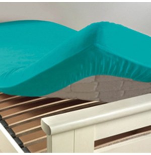 Drap housse 2 personnes lina - 57 fils - 180 x 200 cm - bleu