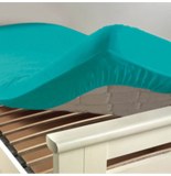 Drap housse 2 personnes lina - 57 fils - 180 x 200 cm - bleu