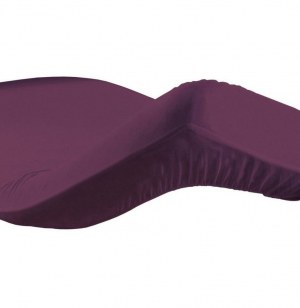 Drap housse 1 personne lina - 57 fils - 90 x 190 cm - myrtille