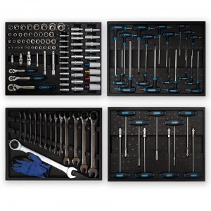 SERVANTE D'ATELIER 7/7 Tiroirs, 90KG, GRIS, 591 pièces PRO KRAFTMULLER