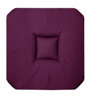 Galette 4 rabats panama - 36 x 36 x 3,5 cm - coton - violet