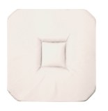 Galette 4 rabats panama - 36 x 36 x 3,5 cm - coton - blanc