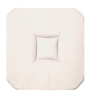 Galette 4 rabats panama - 36 x 36 x 3,5 cm - coton - blanc