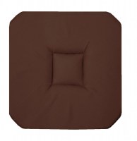 Galette 4 rabats panama - 36 x 36 x 3,5 cm - coton - marron