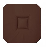 Galette 4 rabats panama - 36 x 36 x 3,5 cm - coton - marron