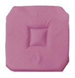 Galette 4 rabats panama - 36 x 36 x 3,5 cm - coton - rose