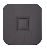 Galette 4 rabats panama - 36 x 36 x 3,5 cm - coton - gris